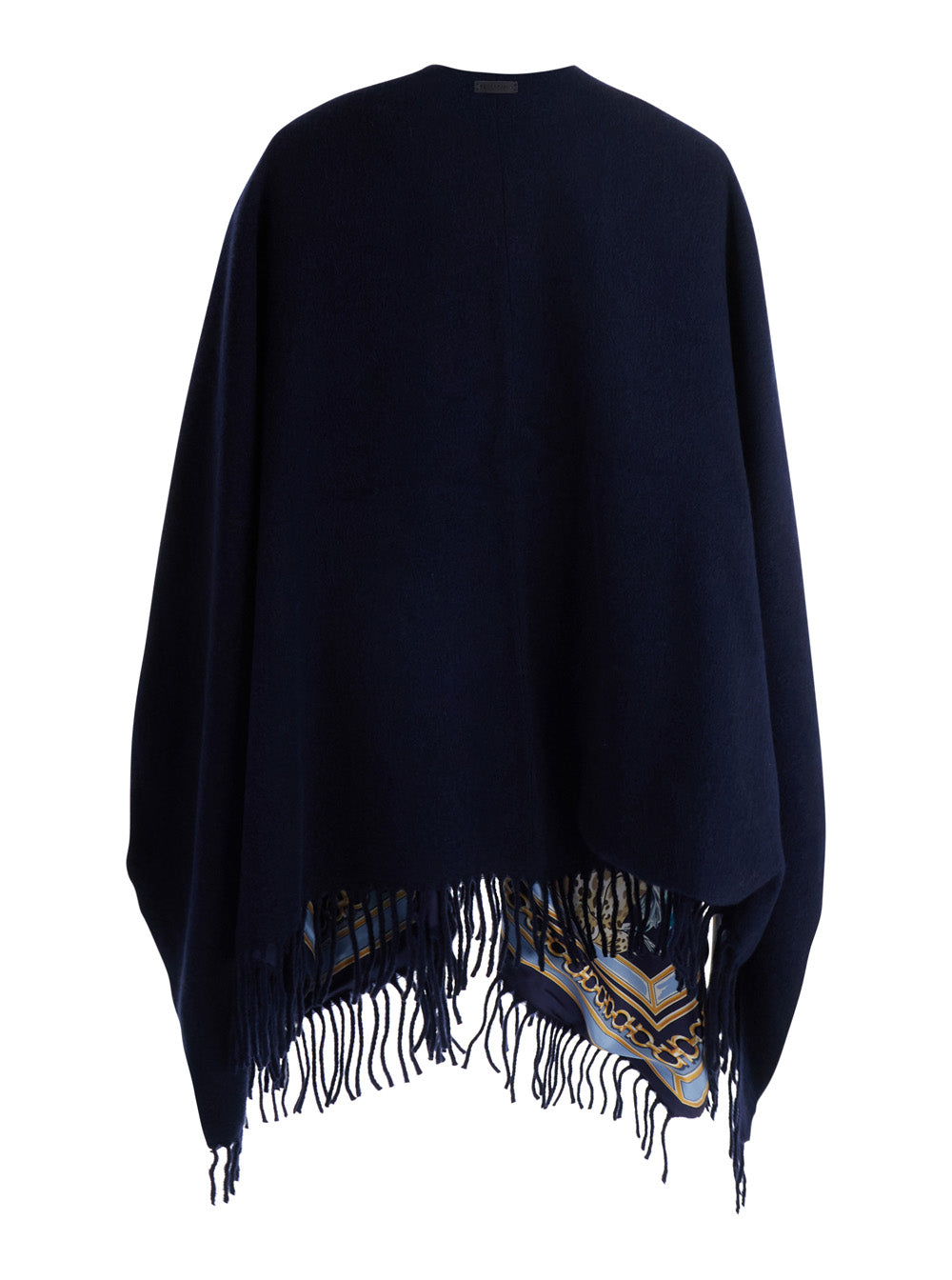 Ferragamo Women Blue Cape With Elegant Details In Tech Fabric Women FERRAGAMO