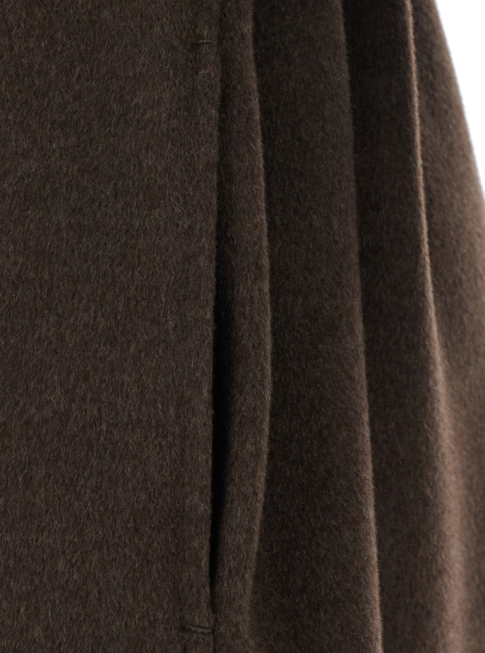 'S Maxmara Women Pace Coat With Collar And Long Sleeves In Brown Fabric Woman S MAX MARA