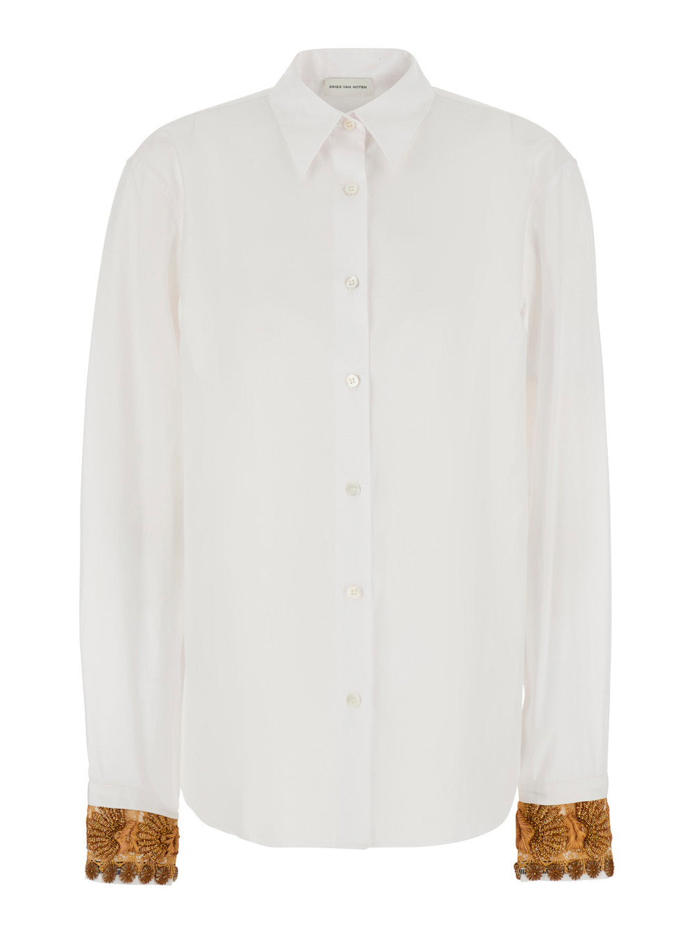 Dries Van Noten Women Chloris Blouse With Long Sleeves And White Collar Woman DRIES VAN NOTEN