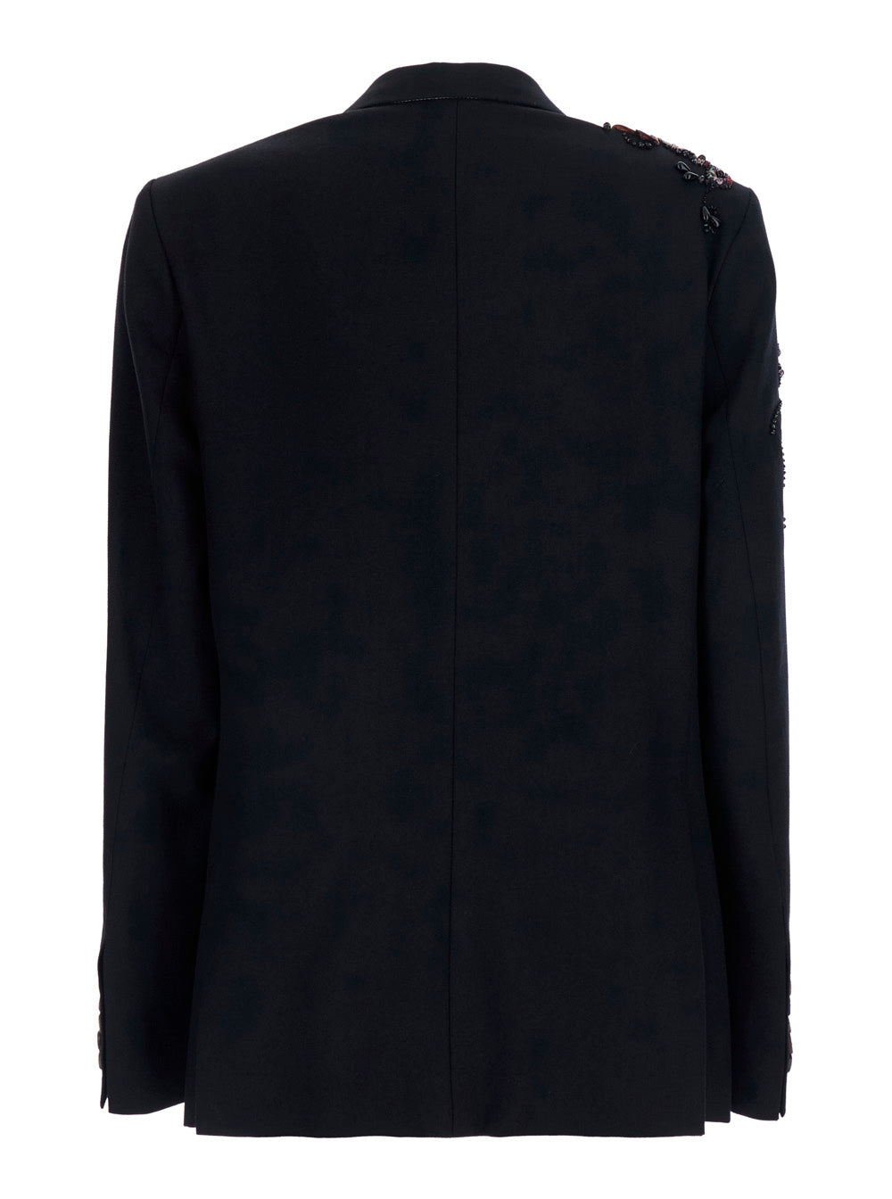 Dries Van Noten Women Barrysta Emb Jackets With Collar And Long Sleeves In Black Wool Men DRIES VAN NOTEN