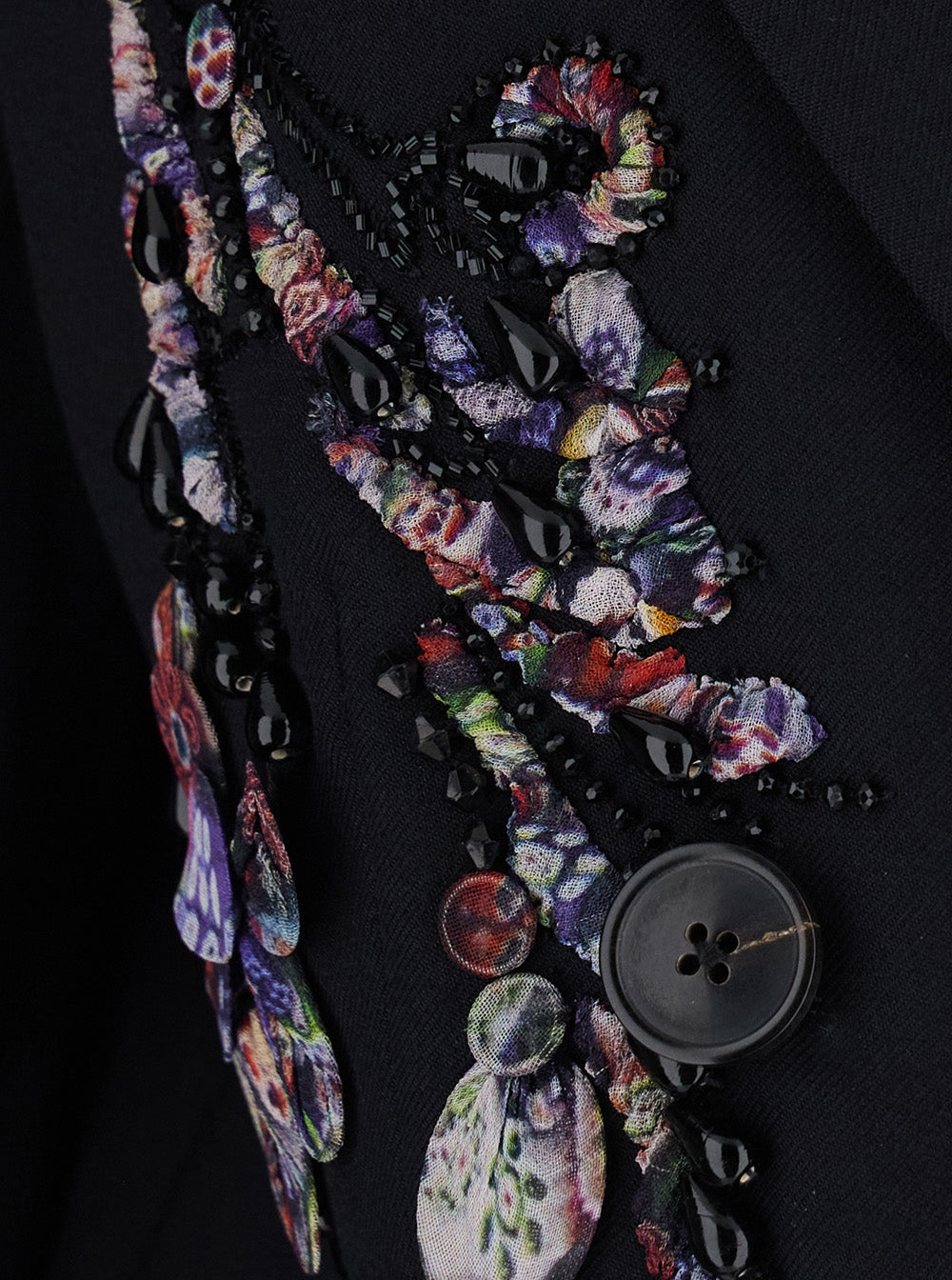 Dries Van Noten Women Barrysta Emb Jackets With Collar And Long Sleeves In Black Wool Men DRIES VAN NOTEN