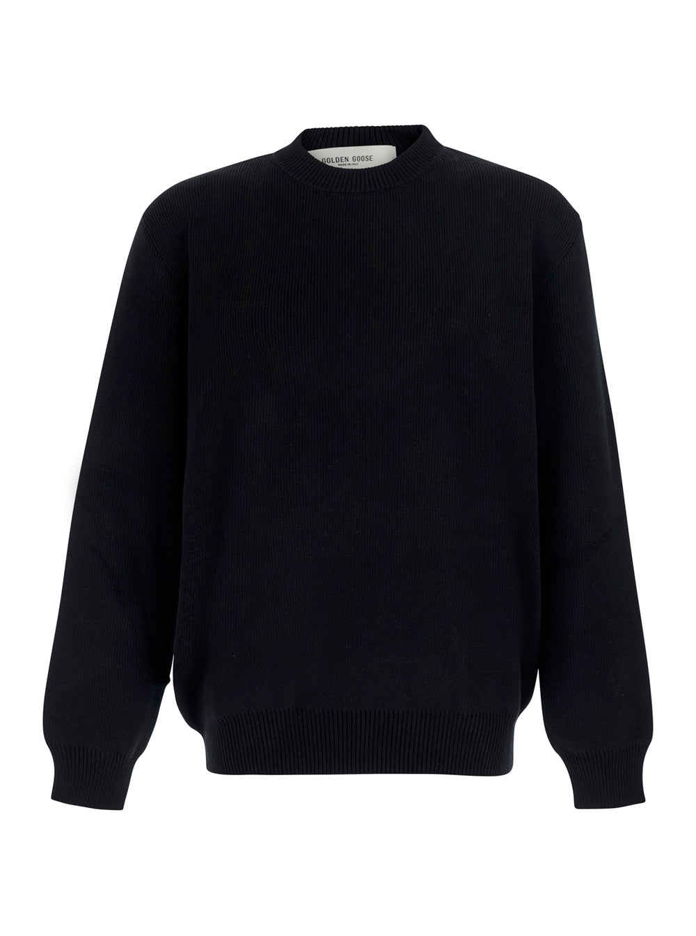 Golden Goose Men T-Shirt Cotton With Round Neck And Long Sleeves In Black Cotton Men GOLDEN GOOSE
