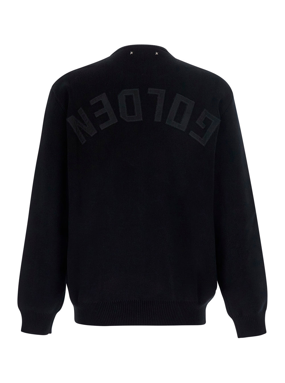 Golden Goose Men T-Shirt Cotton With Round Neck And Long Sleeves In Black Cotton Men GOLDEN GOOSE