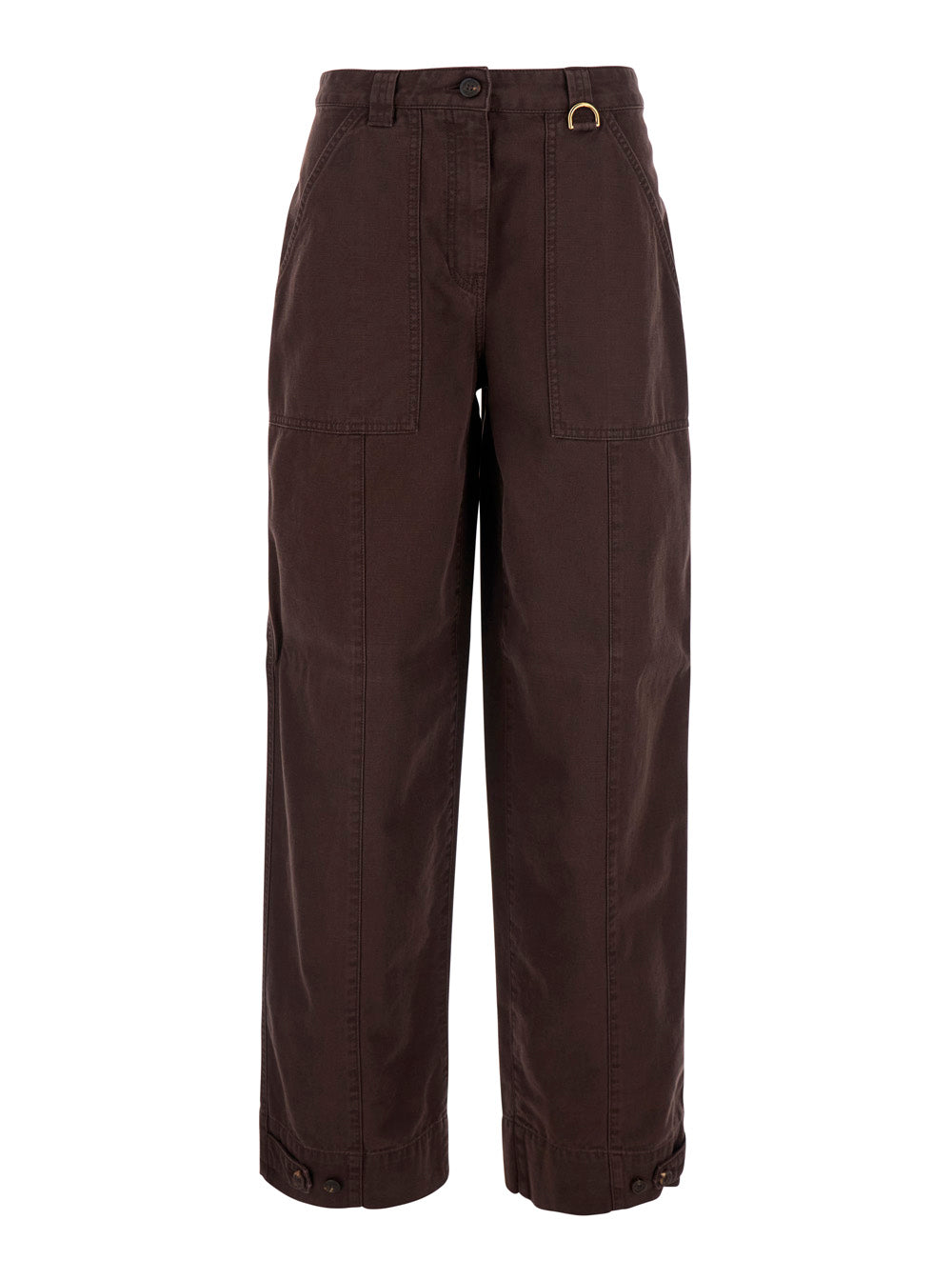 Golden Goose Women Pants Journey W's Workwear Pant In Brown Twill For Women GOLDEN GOOSE