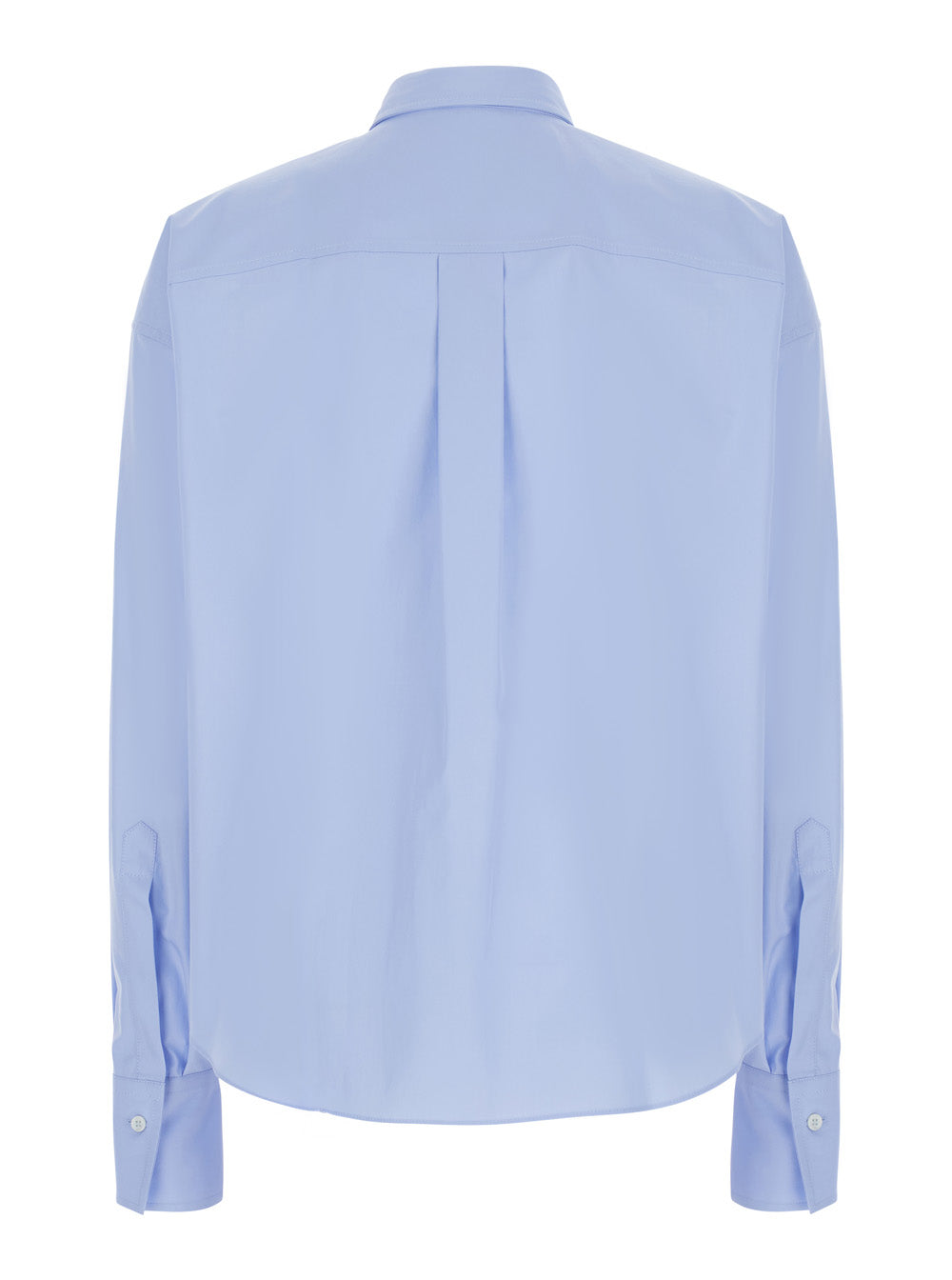 Brunello Cucinelli Women Light Blue Shirt With Monili Decoration On The Collar In Cotton Women BRUNELLO CUCINELLI