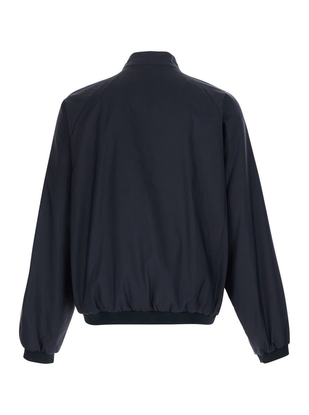 Gucci Men Black Jacket With High Collar And Hidden Web Stripe On The Closure In Tech Fabric Men GUCCI
