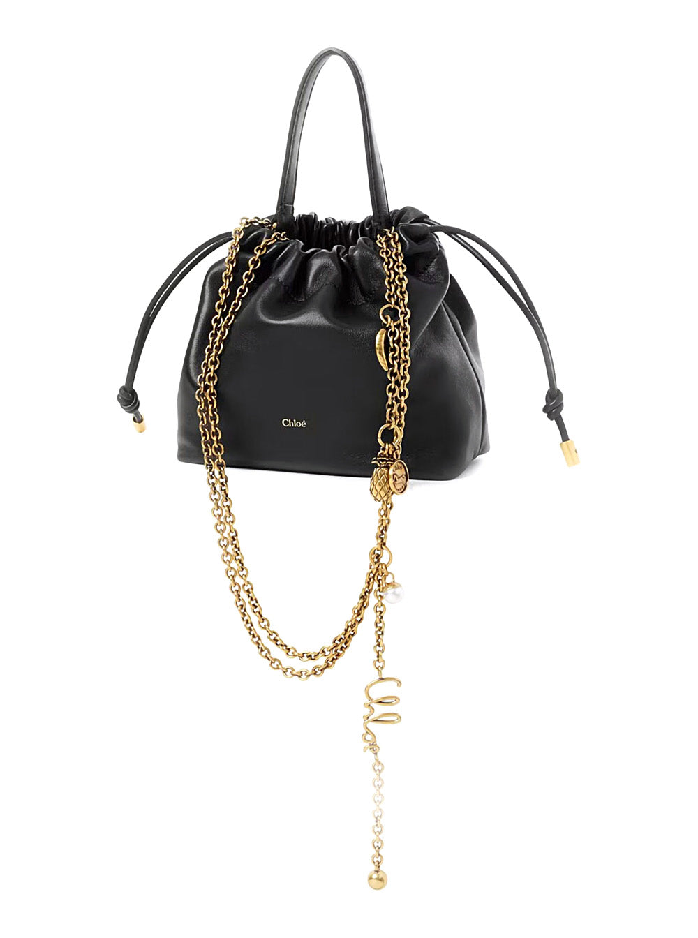 Chloé Women Handbag With Triomphe Plaque On The Front In Black Leather For Women CHLOE