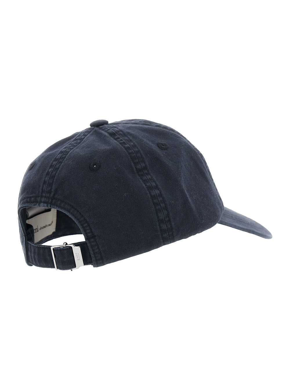 Ami Paris Men Hat With Embroidered Patch And Ami Logo, Tech Fabric, Black, Unisex AMI PARIS