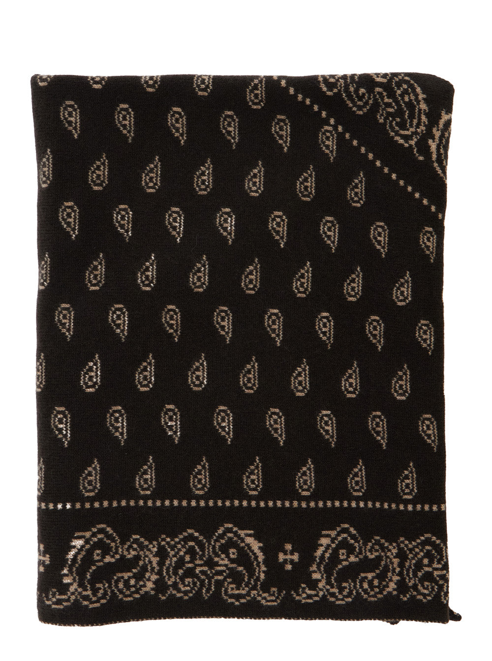 Guest In Residence Women Scarf With Leopard Motif In Black And Beige In Silk Women GUEST IN RESIDENCE