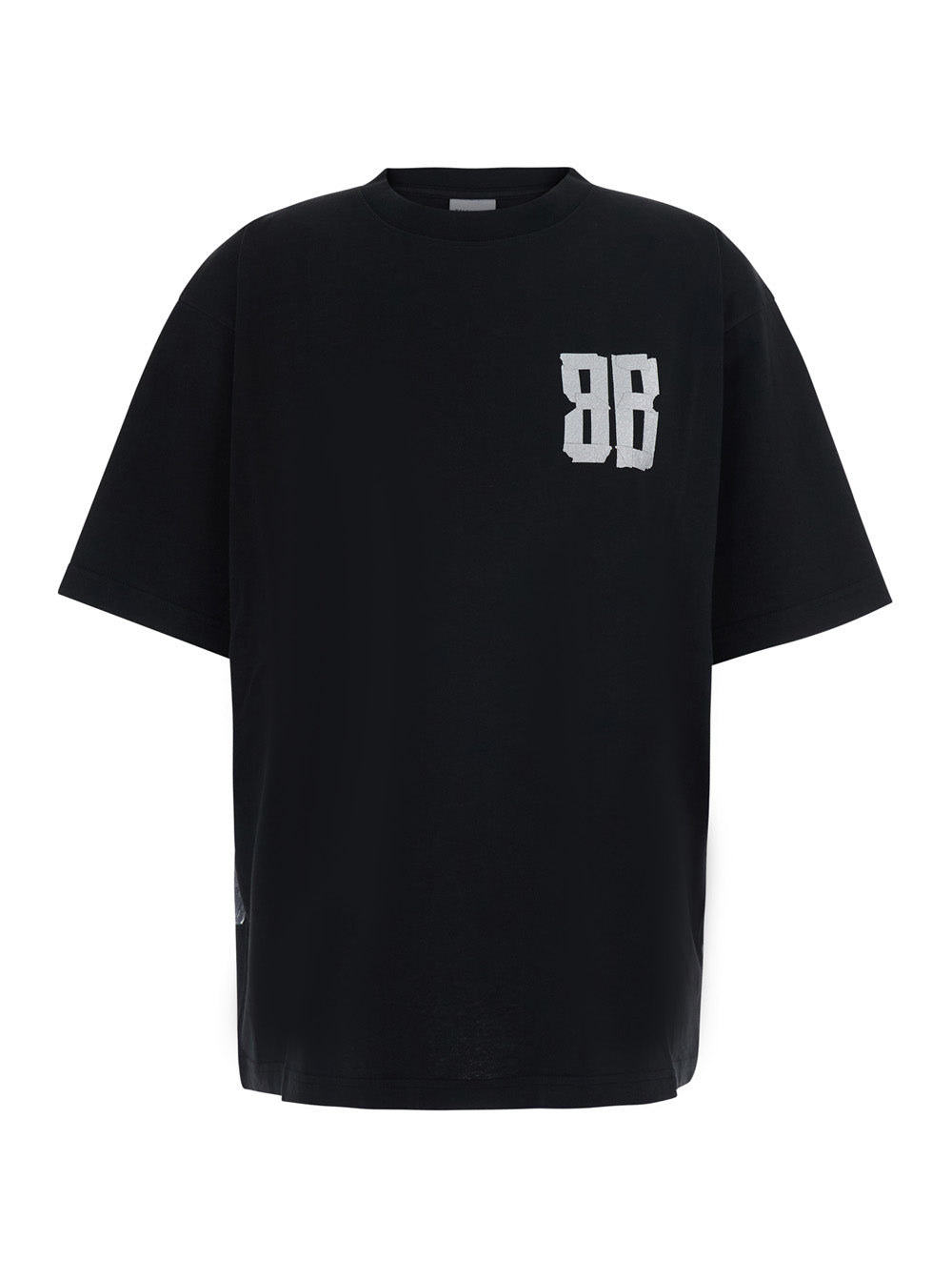 Balenciaga Women Large Fit Tshirt With Giltter Tape Type On Dry Jersey BALENCIAGA