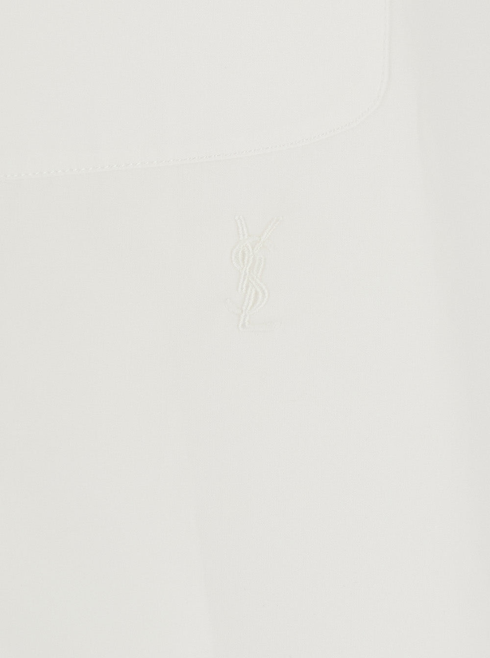 Saint Laurent Men Popeline Plastron + Logo SAINT LAURENT