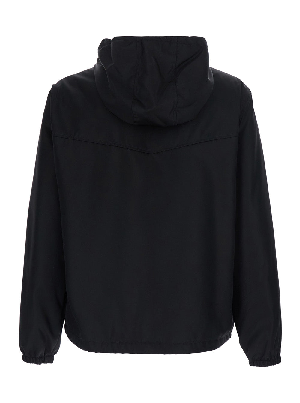 Versace Men Black Jackets With Front Closure In Tech Fabric For Men VERSACE