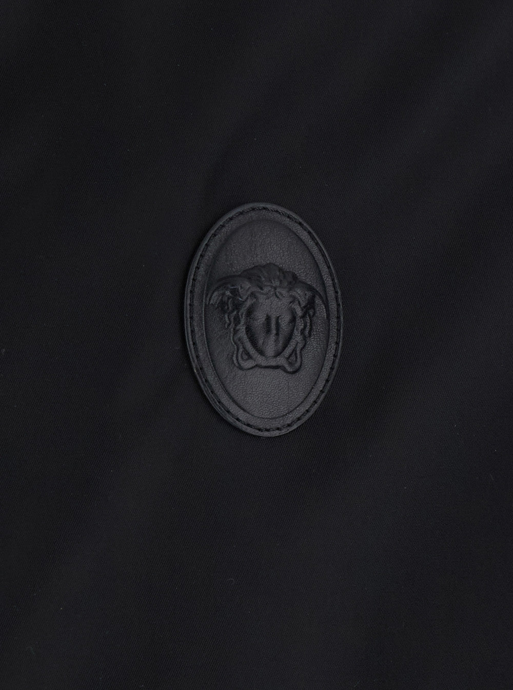 Versace Men Black Jackets With Front Closure In Tech Fabric For Men VERSACE