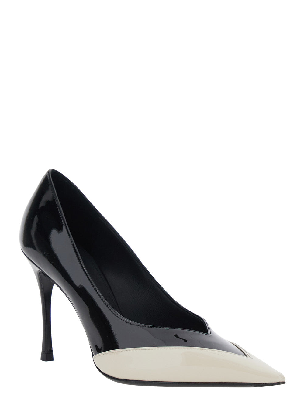 Ferragamo Women Pumps 'Yasmin 95-Adv' With Pointed Toe In White Leather For Women FERRAGAMO