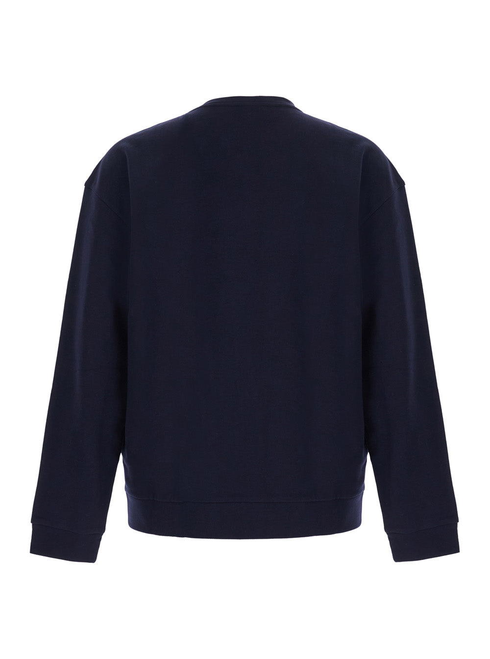 Giorgio Armani Men Sweatshirt With Embroidered Logo And Side Pockets In Blue For Men GIORGIO ARMANI