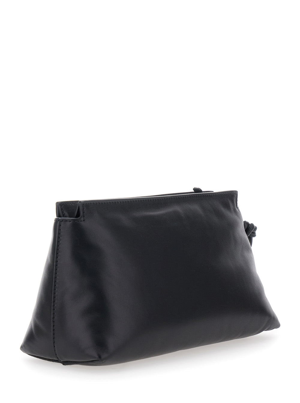 Givenchy Women Clutch Bag With Flap And Logo In Black Leather Woman GIVENCHY