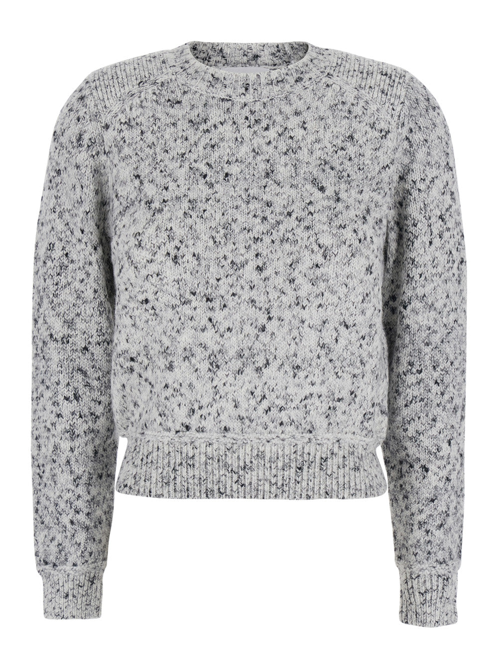Isabel Marant Etoile Women V-Neck Long Sleeve Top In Gray Tech Fabric For Women ISABEL MARANT ETOILE