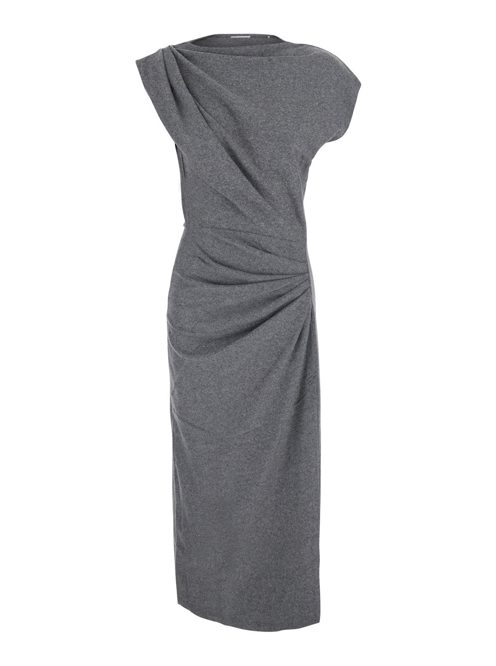 Isabel Marant Etoile Women Long Dress With Long Sleeves And Front Closure In Gray Woman ISABEL MARANT ETOILE
