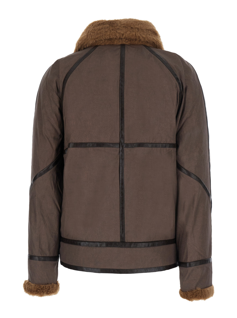Isabel Marant Etoile Women Jacket Olinka-Gc With High Collar And Long Sleeves In Tech Fabric Brown Women ISABEL MARANT ETOILE