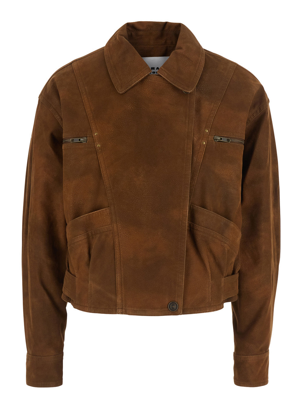Isabel Marant Etoile Women Jacket Belma-Gc With High Collar And Long Sleeves In Tech Fabric Brown Women ISABEL MARANT ETOILE