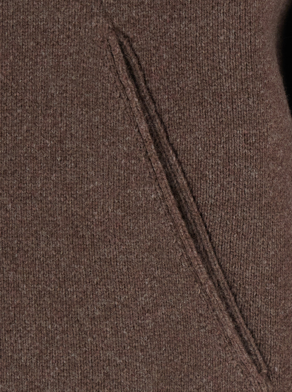 Axel Arigato Men Core Zip-Up Sweater With High Collar And Long Sleeves In Brown Men AXEL ARIGATO