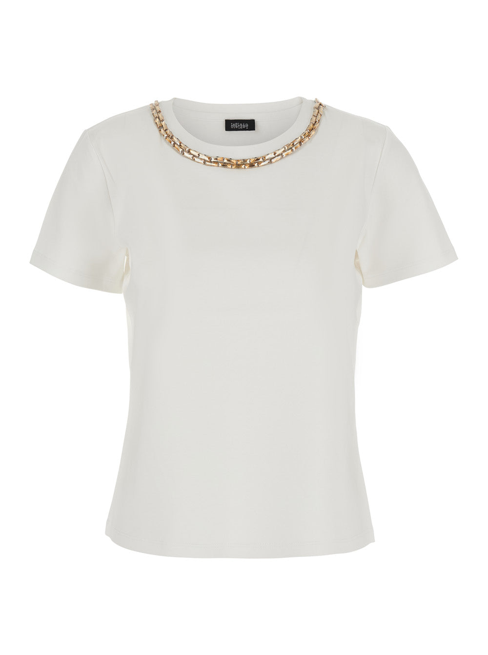 Leplain Women T-Shirt With Embroidered Details And Short Sleeves In White Cotton And Spandex Unisex LEPLAIN