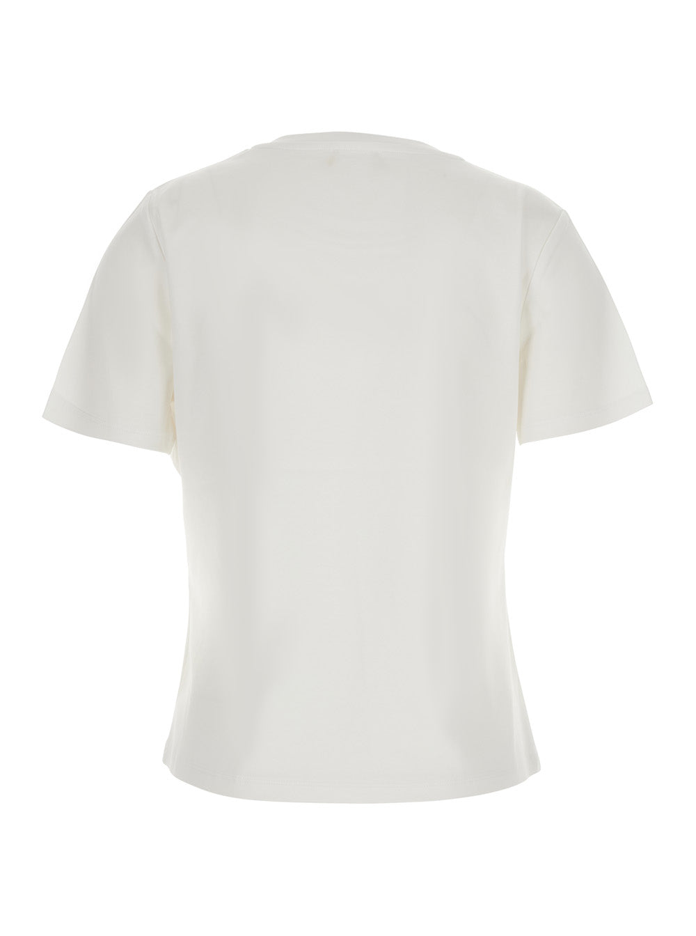 Leplain Women T-Shirt With Embroidered Details And Short Sleeves In White Cotton And Spandex Unisex LEPLAIN