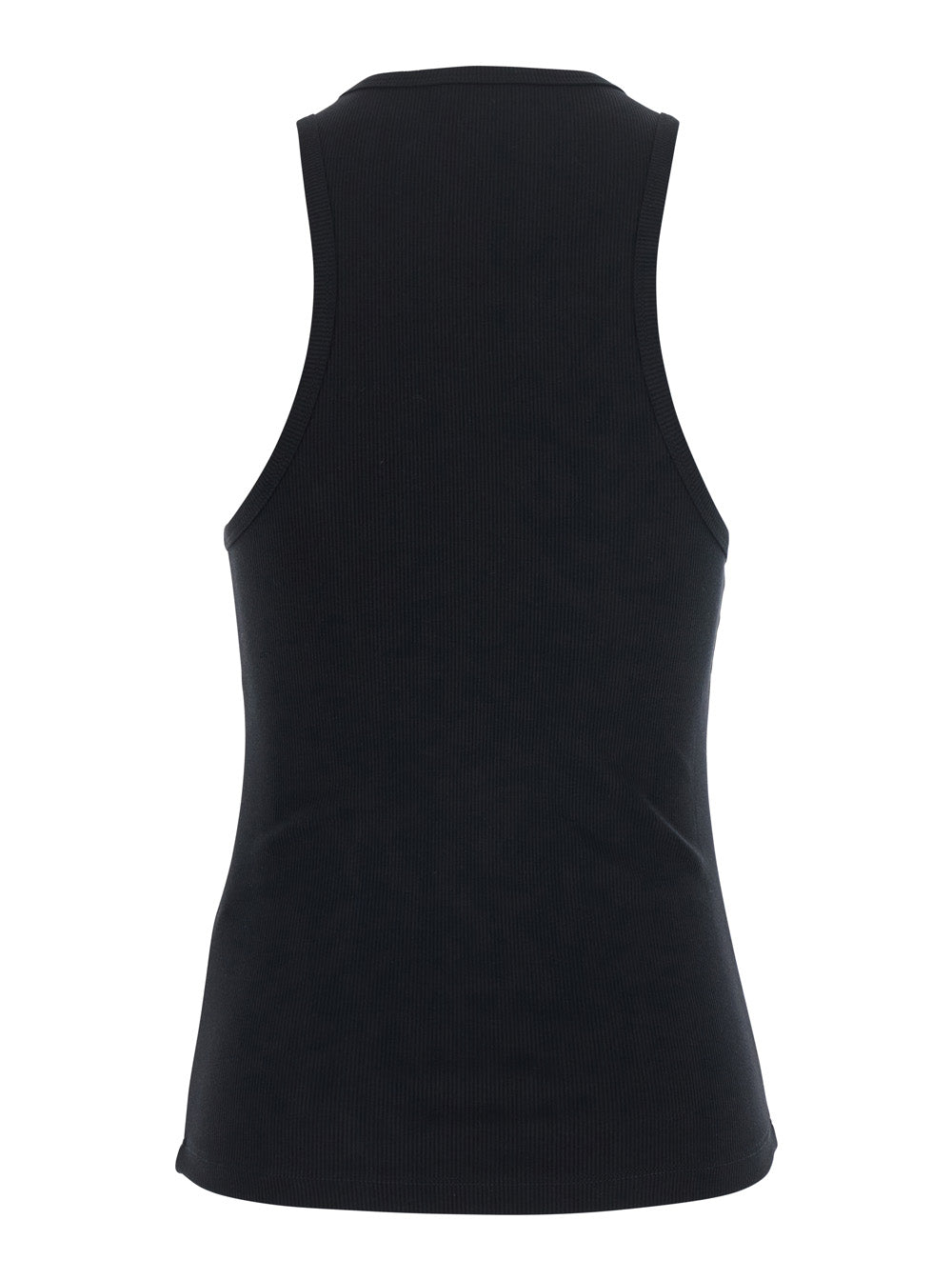 Leplain Women Ribbed Top Embroidery With Black Cotton And Spandex Embroidery For Women LEPLAIN