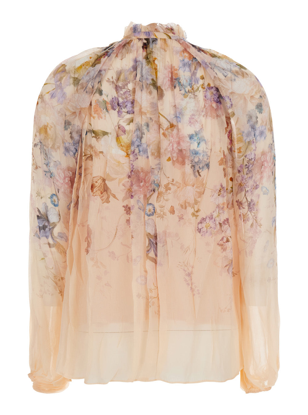 Zimmermann Women Valiant Billow Blouse With Wide Sleeves And Collar, In Viscose, Color Pink, Women ZIMMERMANN