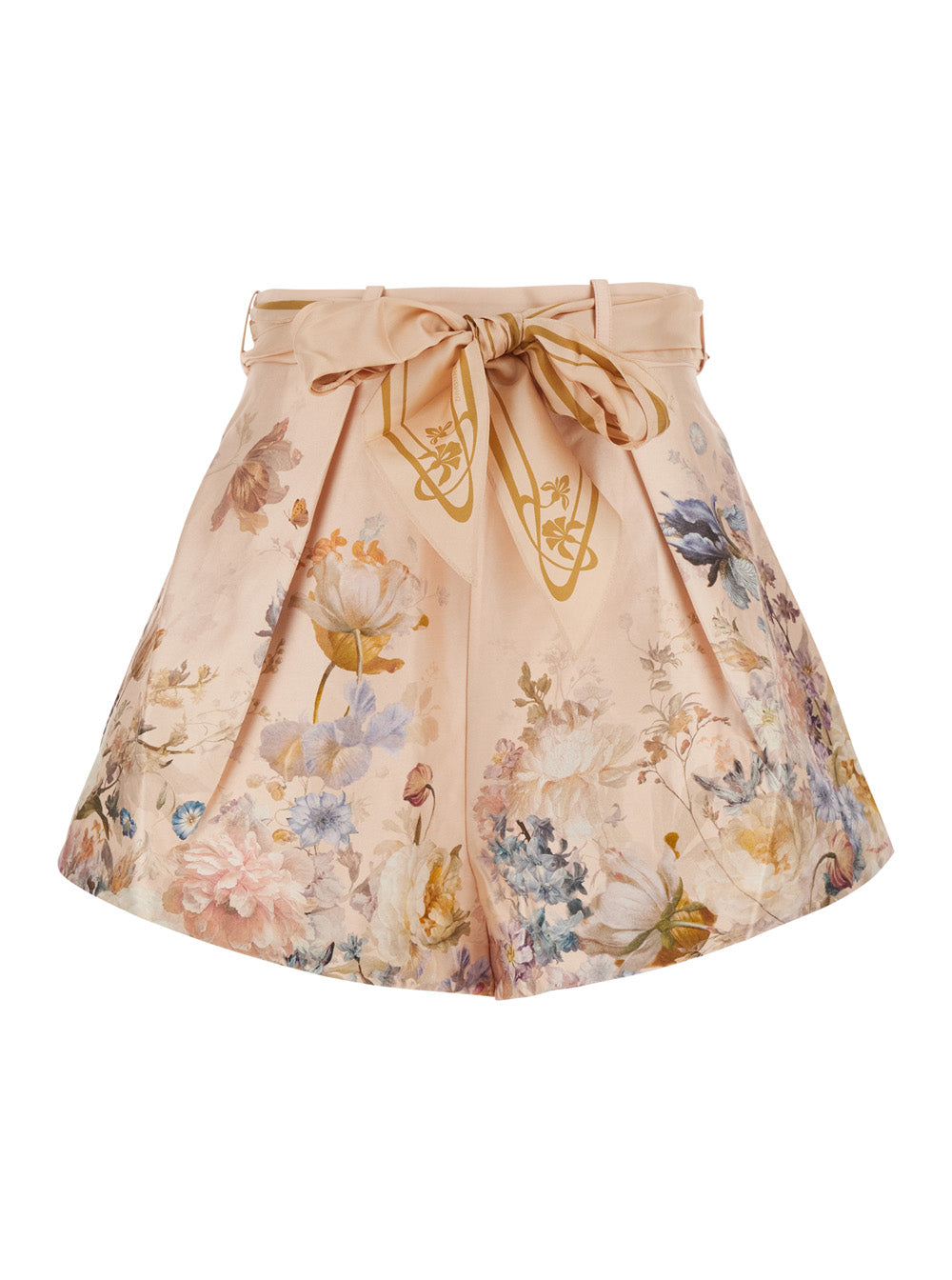 Zimmermann Women Valiant Tuck Short Skirt In Pink Silk And Cotton For Women ZIMMERMANN