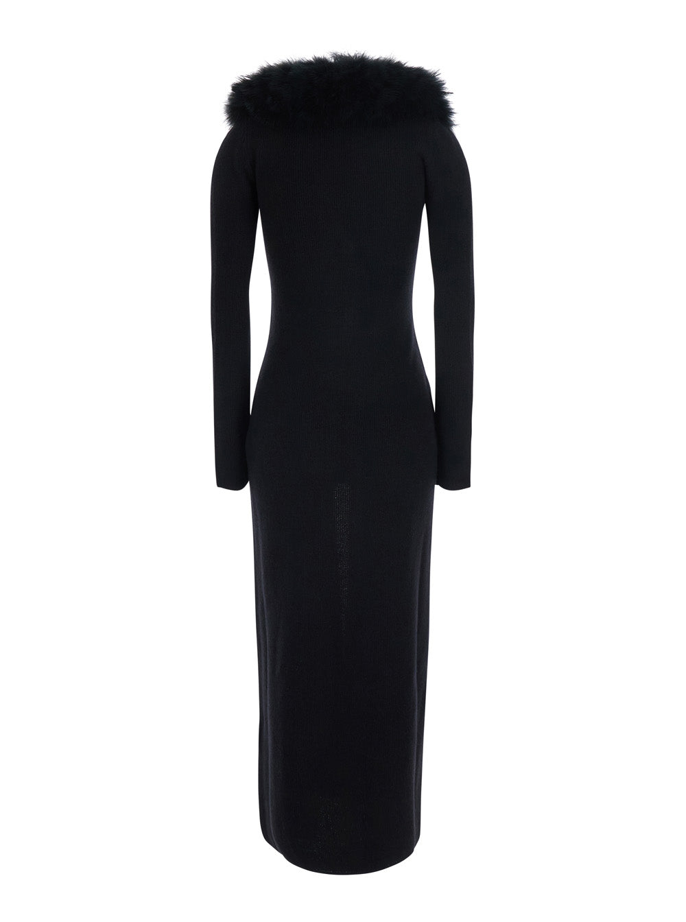 Blumarine Women Knitwear With Collar And Long Sleeves In Black Virgin Wool For Women BLUMARINE