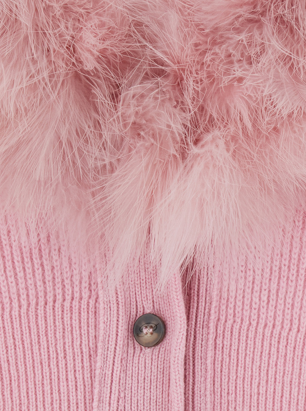 Blumarine Women Sweater With Round Neck And Long Sleeves In Pink Virgin Wool For Women BLUMARINE