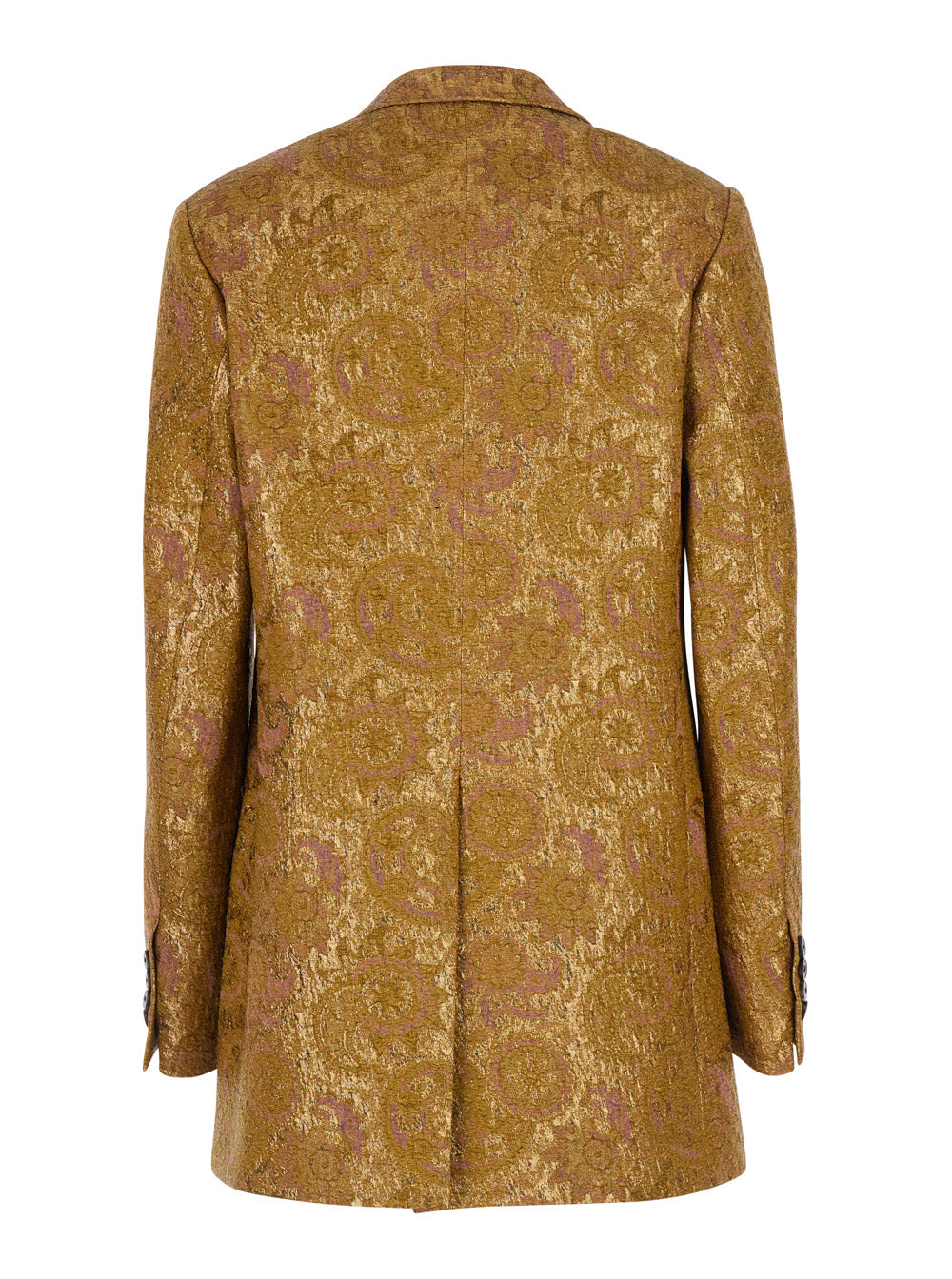 Dries Van Noten Women Blanchet Jacket With Classic Collar And Long Sleeves In Tech Fabric Metallic Unisex DRIES VAN NOTEN