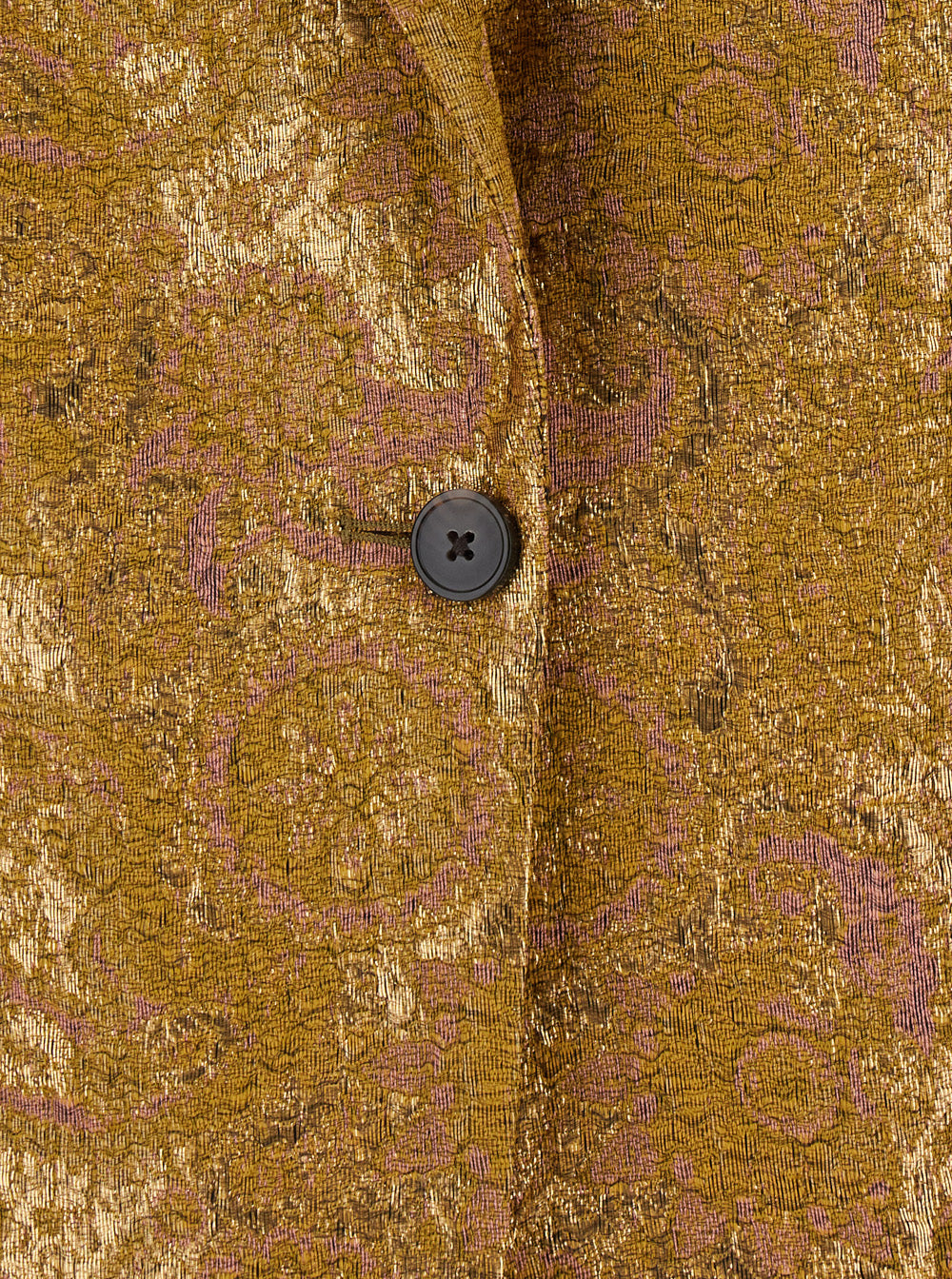 Dries Van Noten Women Blanchet Jacket With Classic Collar And Long Sleeves In Tech Fabric Metallic Unisex DRIES VAN NOTEN