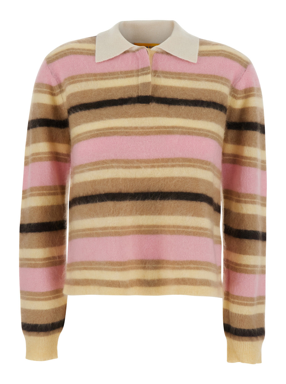 Guest In Residence Women Cropped Sweater With Grizzly Details In Cotton Blend And Tech Fabric For Women GUEST IN RESIDENCE
