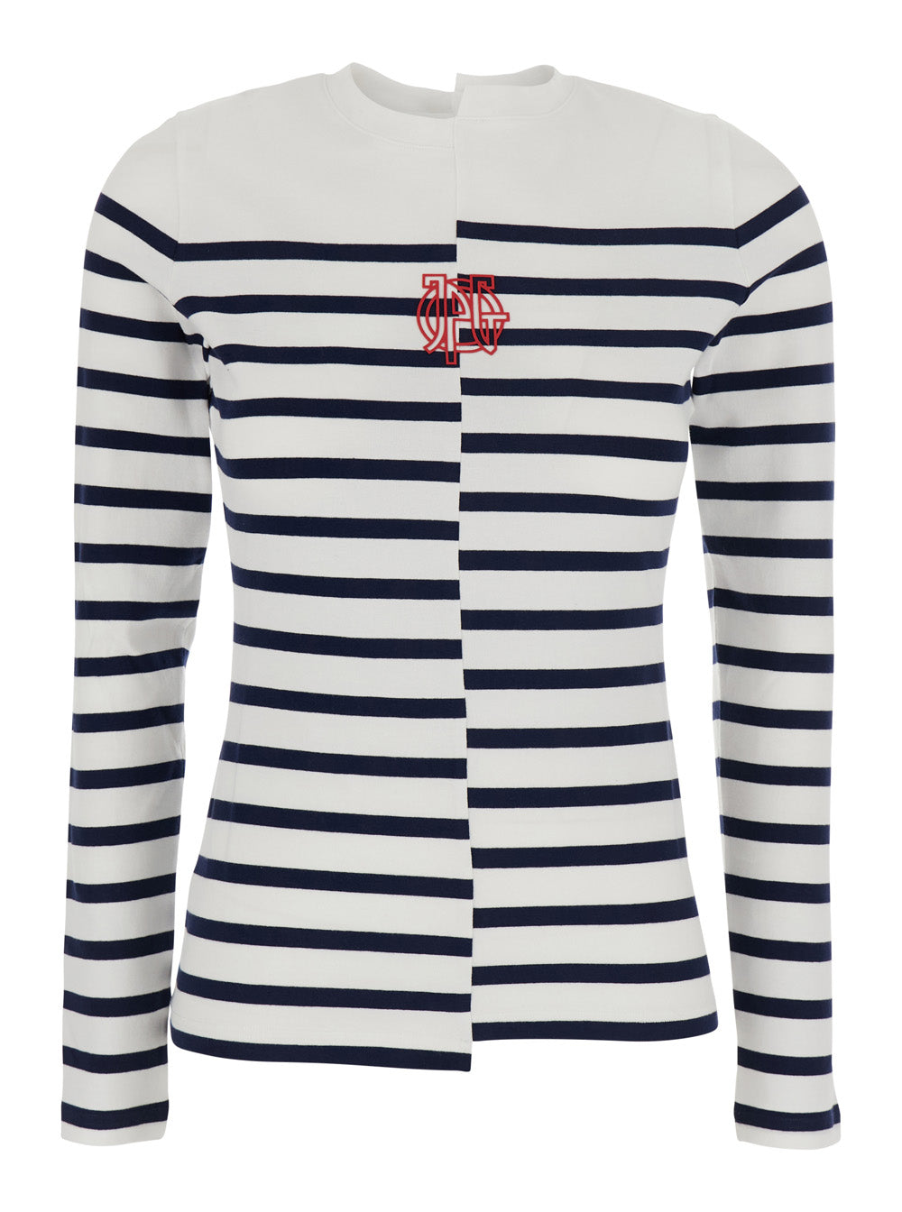 Jean Paul Gaultier Women White T-Shirt With Long Sleeves And Logo Details In Cotton JEAN PAUL GAULTIER