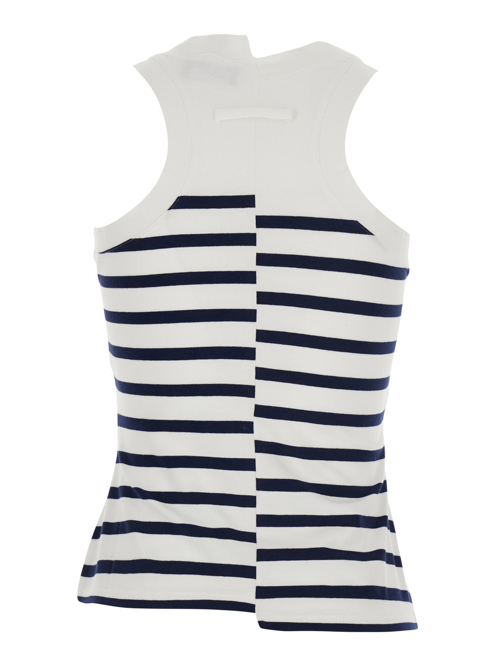 Jean Paul Gaultier Women Asymmetrical Top In Stretch Cotton With Logo Detail JEAN PAUL GAULTIER