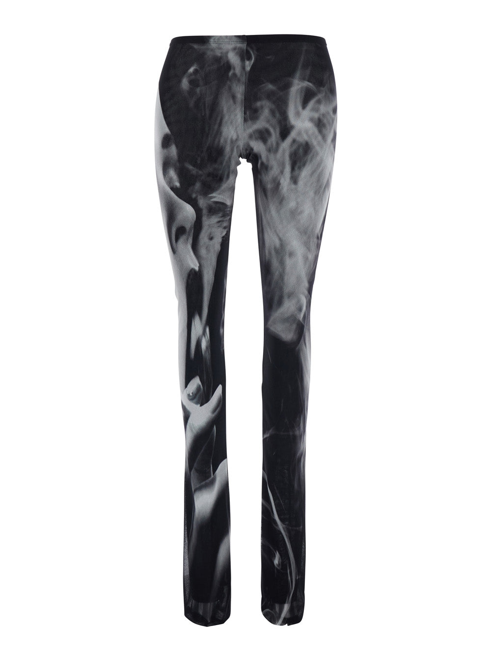 Jean Paul Gaultier Women Flared Pants With 'Smoking Women' Print In Black Women JEAN PAUL GAULTIER