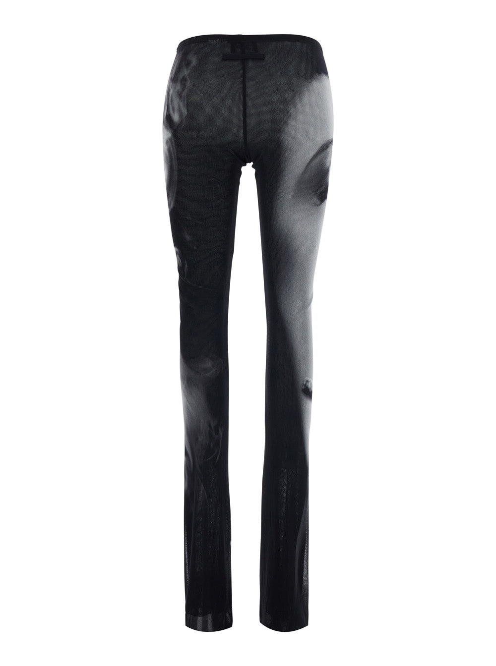 Jean Paul Gaultier Women Flared Pants With 'Smoking Women' Print In Black Women JEAN PAUL GAULTIER
