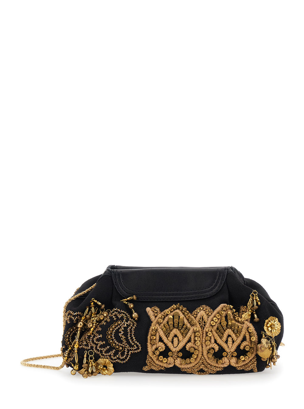 Dries Van Noten Women Clutch Blossom With Black Cotton Unisex DRIES VAN NOTEN