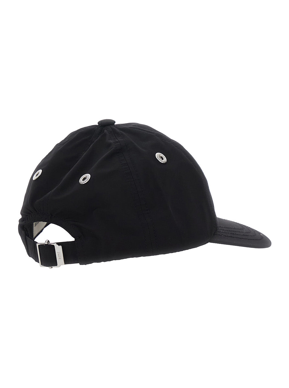 Ami Paris Men Ami De Coeur Stud Hat With Patch And Logo, In Tech Fabric, Black, Unisex AMI PARIS
