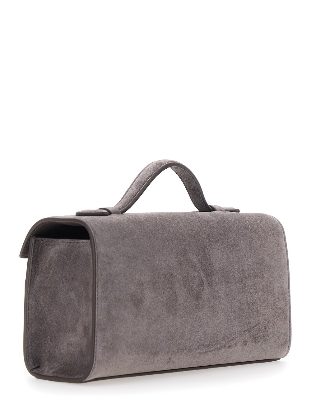 Savette Women Symmetry Clutch In Suede With Elegant Details In Brown Suede For Women SAVETTE