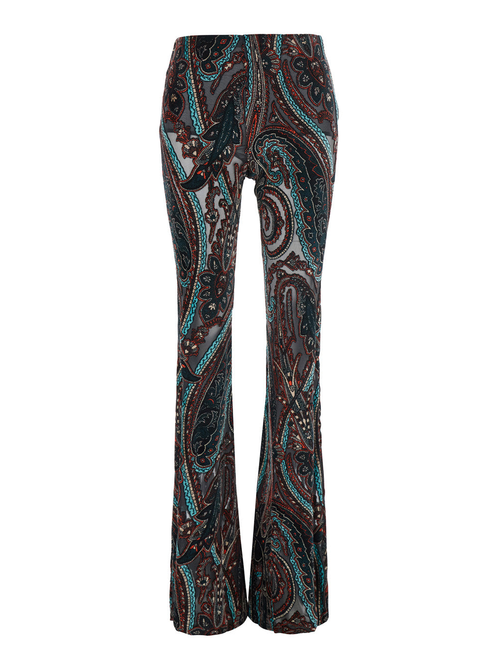 Etro Women High-Waisted Devorè Pants With Pockets Multicolor Women ETRO