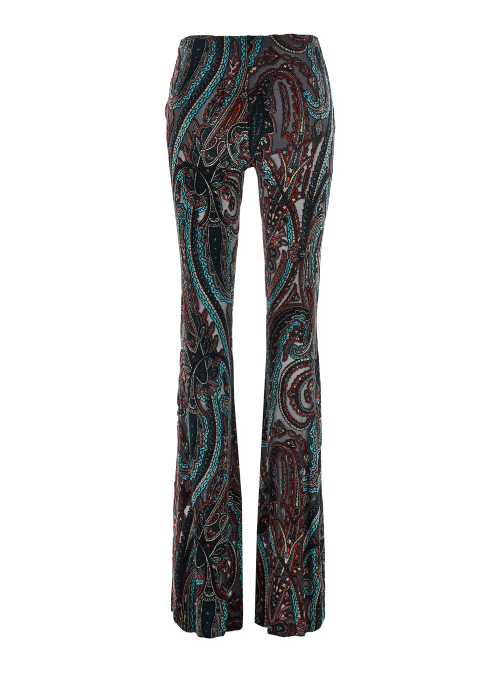 Etro Women High-Waisted Devorè Pants With Pockets Multicolor Women ETRO