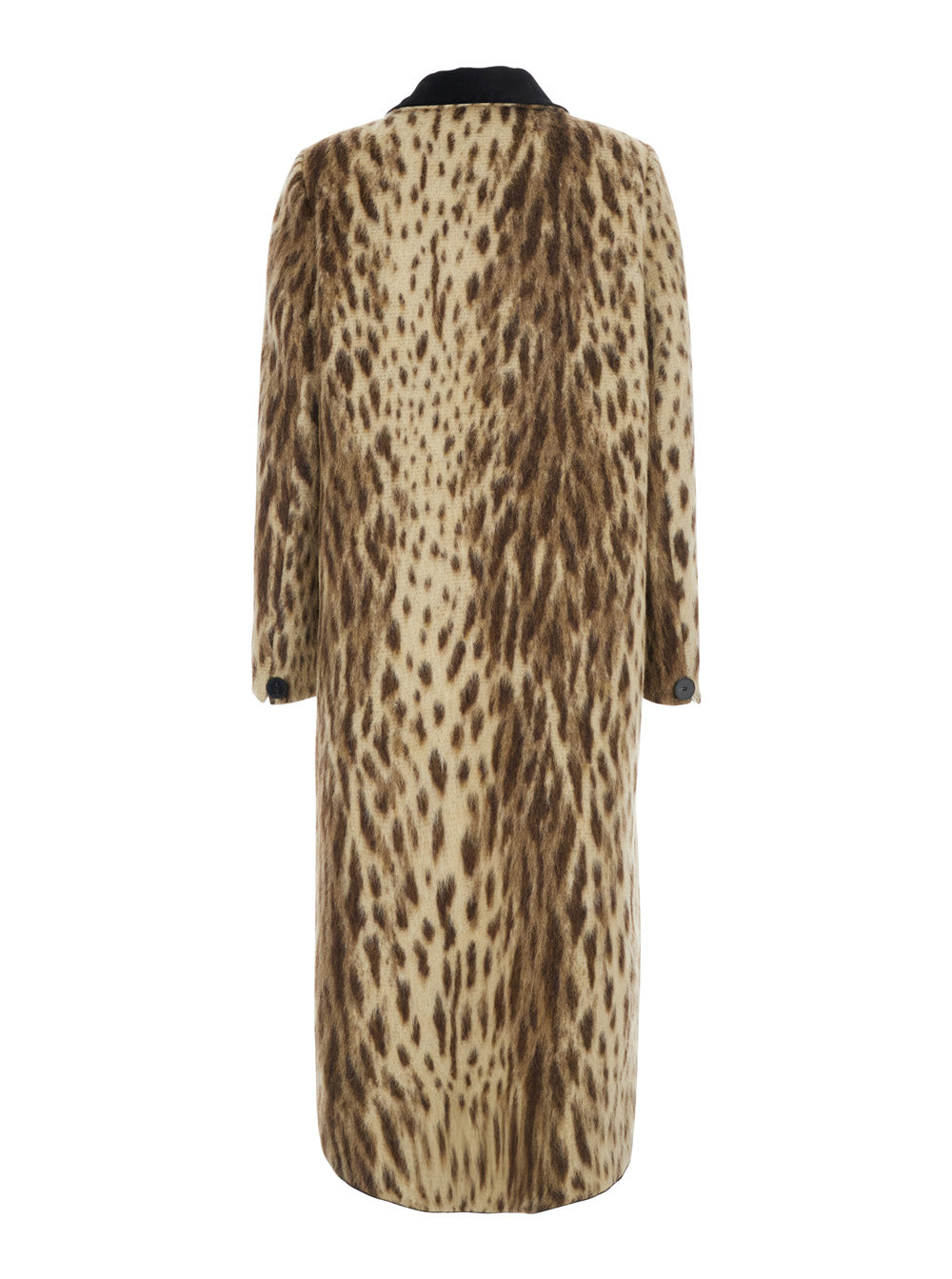 Forte_Forte Women Coat 'Royal Leopard' Long Jacquard With Long Sleeves And Front Closure. Beige Color. Woman. FORTE FORTE