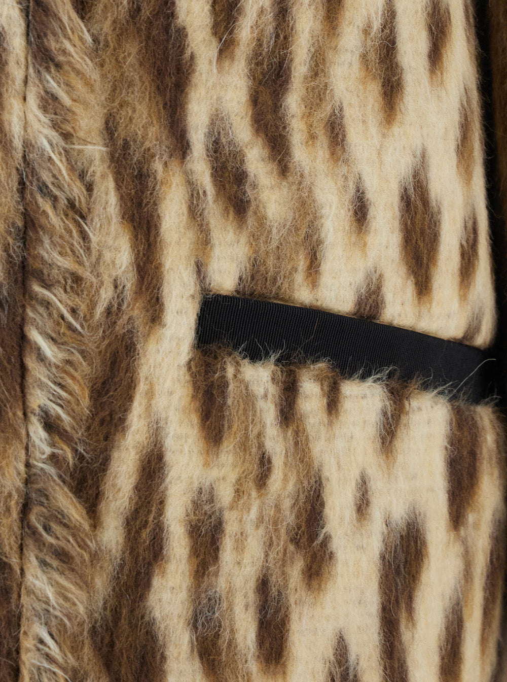 Forte_Forte Women Coat 'Royal Leopard' Long Jacquard With Long Sleeves And Front Closure. Beige Color. Woman. FORTE FORTE