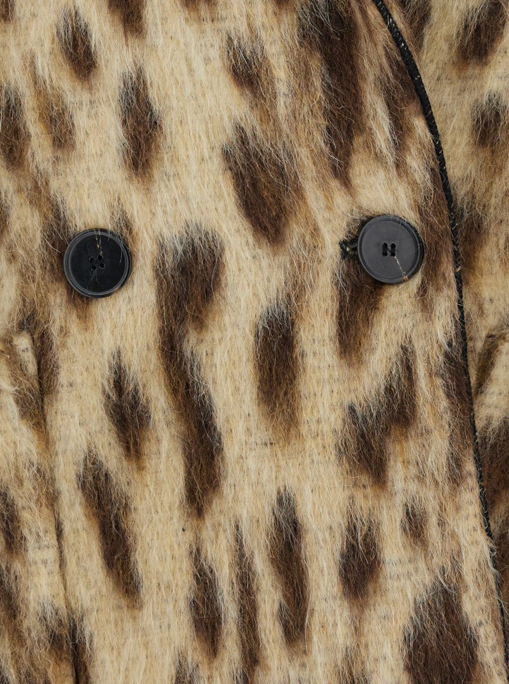 Forte_Forte Women Coat "Royal Leopard" With Collar And Long Sleeves In Jacquard, Beige, Woman FORTE FORTE