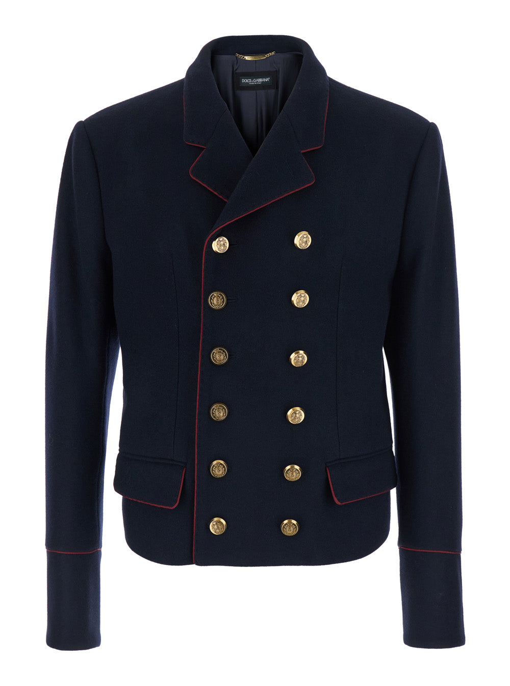 Dolce & Gabbana Men Napoleon Jacjet Wool Piping DOLCE & GABBANA