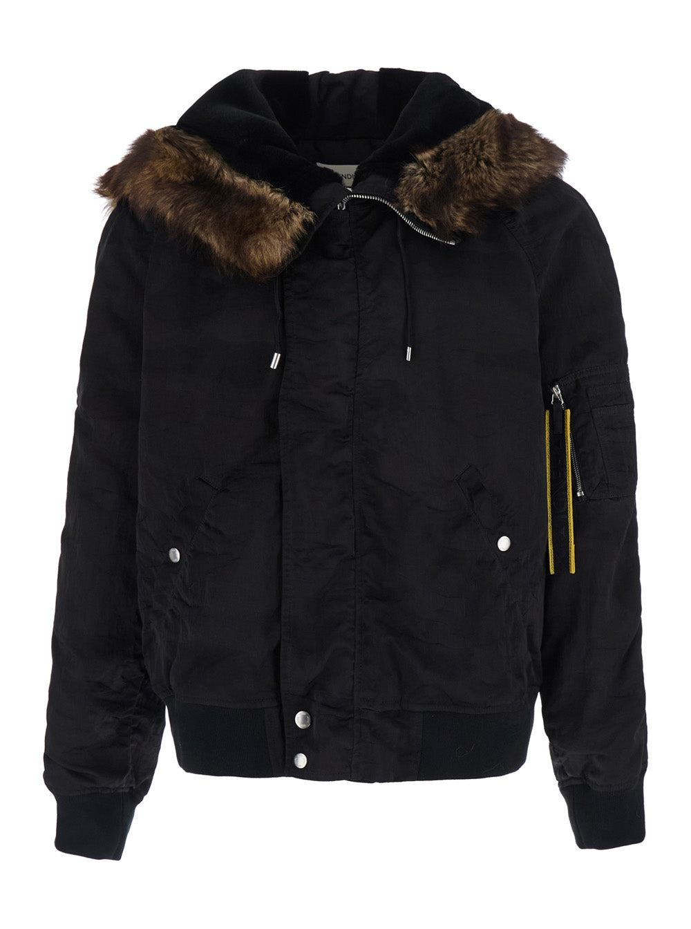 Fendi Men Look 58 Aviatore Bomber Con Montone Tessuto Camouflage In Jacquard FENDI