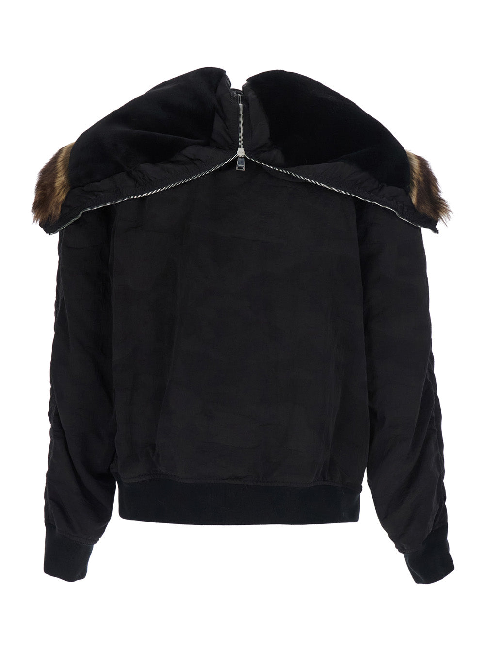 Fendi Men Look 58 Aviatore Bomber Con Montone Tessuto Camouflage In Jacquard FENDI